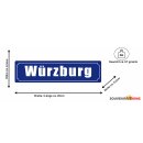 Blechschild Metall Klein - Würzburg 26 x 6,5 cm