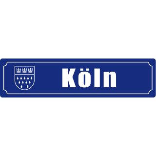 Blechschild Metall Klein - Köln 26 x 6,5 cm
