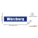 Blechschild Metall - Würzburg 46 x 10 cm