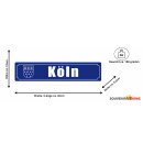 Blechschild Metall - Köln 46 x 10 cm