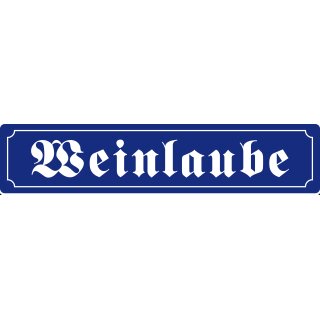 Blechschild Metall - Weinlaube 46 x 10 cm