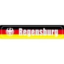 Blechschild Metall - Regensburg Germany 46 x 10 cm
