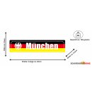 Blechschild Metall -  München 46 x 10 cm
