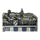 Metall Magnet München Silber