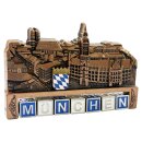 Metallmagnet München Bronze