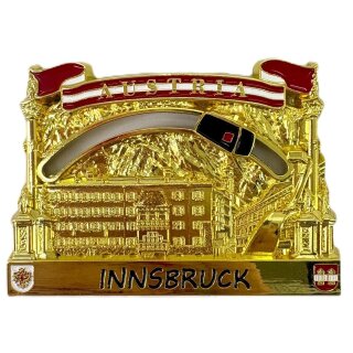 Metallmagnet Innsbruck Gold glänzend