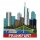 Kühlschrankmagnet – Skyline & Eiserner Steg Motiv – Frankfurt