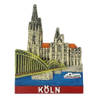 Kühlschrankmagnet – Kölner Dom & Rheinbrücke Motiv - Köln