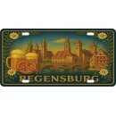 Blechschild Metall Groß - Regensburg 30,5 x 15,2 cm