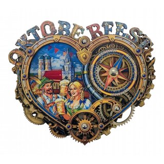 Holzmagnet München OktoberfestHerz beweglich