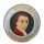 Magnet Salzburg Mozart Taler Silber mit Gold