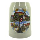 Bierkrug Steinzeugseidl grau 0,5L Nürnberg Germany