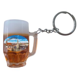 Schlüsselanhänger Bierkrug Massbier Bier München Schlüsselbund Band Mitbringsel M2