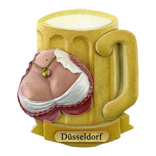 Kühlschrank Magnet Bierkrug Maß Bier Dirndl Busen Deutschland - Düsseldorf