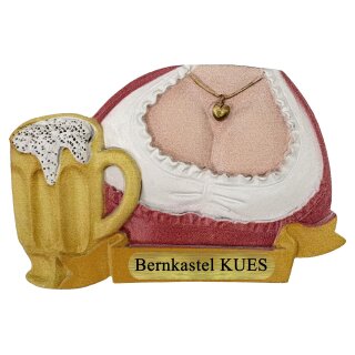 Kühlschrank Magnet Bierkrug Maß Bier Dirndl Busen Deutschland - Bernkastel KUES