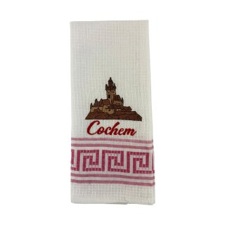 Geschirrtuch Tuch Handtuch ca. 60 x 40cm Deutschland Cochem Reichsburg Pflaume