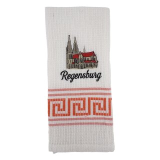 Geschirrtuch Tuch Handtuch ca. 60 x 40cm Deutschland Regensburg Dom St. Peter Orange