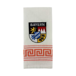 Geschirrtuch Tuch Handtuch ca. 60 x 40cm Deutschland Bayern Wappen Orange