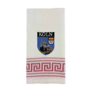 Geschirrtuch Tuch Handtuch ca. 60 x 40cm Deutschland Köln Dom und Wappen Pflaume