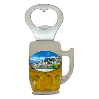 Flaschenöffner Bierkrug Massbier Bier Magnet Salzburg