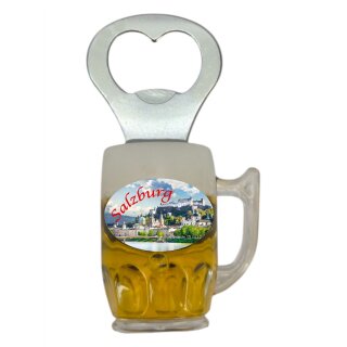 Flaschenöffner Bierkrug Massbier Bier Magnet Salzburg
