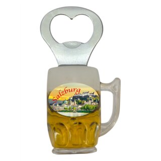 Flaschenöffner Bierkrug Massbier Bier Magnet Salzburg