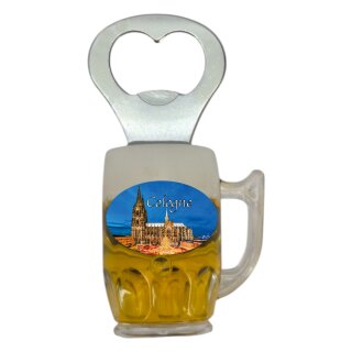 Flaschenöffner Bierkrug Massbier Bier Magnet Cologne
