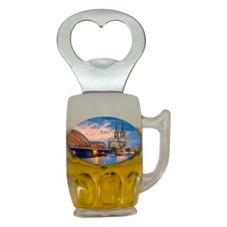 Flaschenöffner Bierkrug Massbier Bier Magnet Cologne