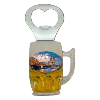 Flaschenöffner Bierkrug Massbier Bier Magnet Köln