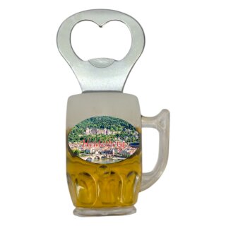 Flaschenöffner Bierkrug Massbier Bier Magnet Heidelberg