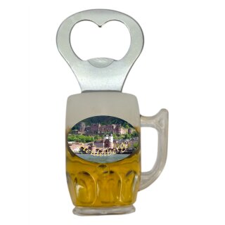 Flaschenöffner Bierkrug Massbier Bier Magnet Heidelberg