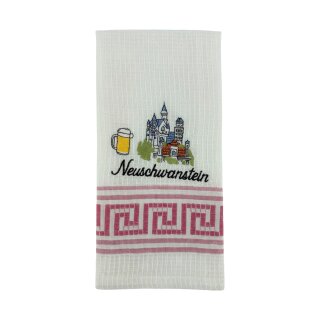 Geschirrtuch Tuch Handtuch ca. 60 x 40cm Deutschland Neuschwanstein Schloss Pflaume