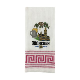 Geschirrtuch Tuch Handtuch ca. 60 x 40cm Deutschland München Neues Rathaus Pflaume
