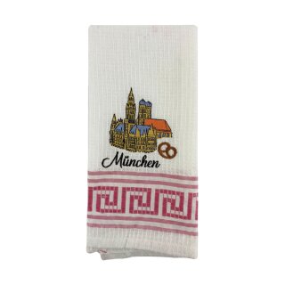 Geschirrtuch Tuch Handtuch ca. 60 x 40cm München Neues Rathaus Frauenkirche Pflaume