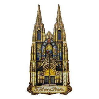 Holzmagnet Kühlschrankmagnet Kölner Dom Beweglich Türen öffnen sich Jesus Made in Europa