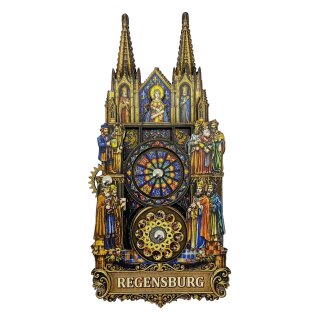 Holzmagnet Kühlschrankmagnet Regensburg, drehbar, beweglich, Made in EU