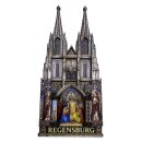 Holzmagnet Regensburg Dom Magnet, Kühlschrankmagnet Beweglich