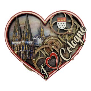 Holzmagnet Holz Herz Magnet Drehend Beweglich - Cologne