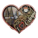 Holzmagnet Holz Herz Magnet Drehend Beweglich - Cologne