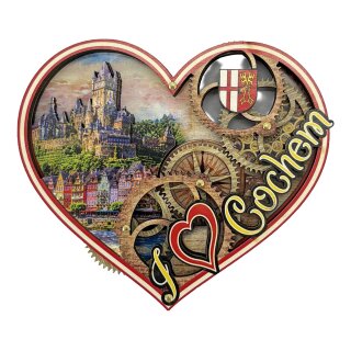 Holzmagnet Cochem Herz, Made in EU