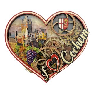 Holzmagnet Cochem Herz, Made in EU