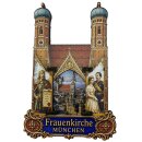 Holzmagnet Holz Kirche Magnet Tür  Beweglich - München Frauenkirche