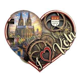 Holzmagnet Holz Herz Magnet Drehend Beweglich Tür öffnet sich - Köln