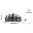 Holzmagnet Holz Magnet Schriftzug City View - Frankfurt Dom