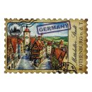 Holzmagnet Magnet Holz Briefmakenoptik - Rothenburg