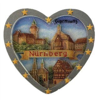 Nürnberg Magnet Polyresin Herz