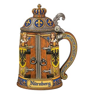 Holzmagnet Bierkrug Nürnberg